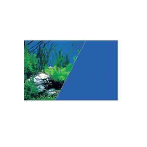 Фото - Декорація для акваріума Zolux Tło akwariowe dwustronne 60 x 120 cm - rośliny skała/niebieskie 