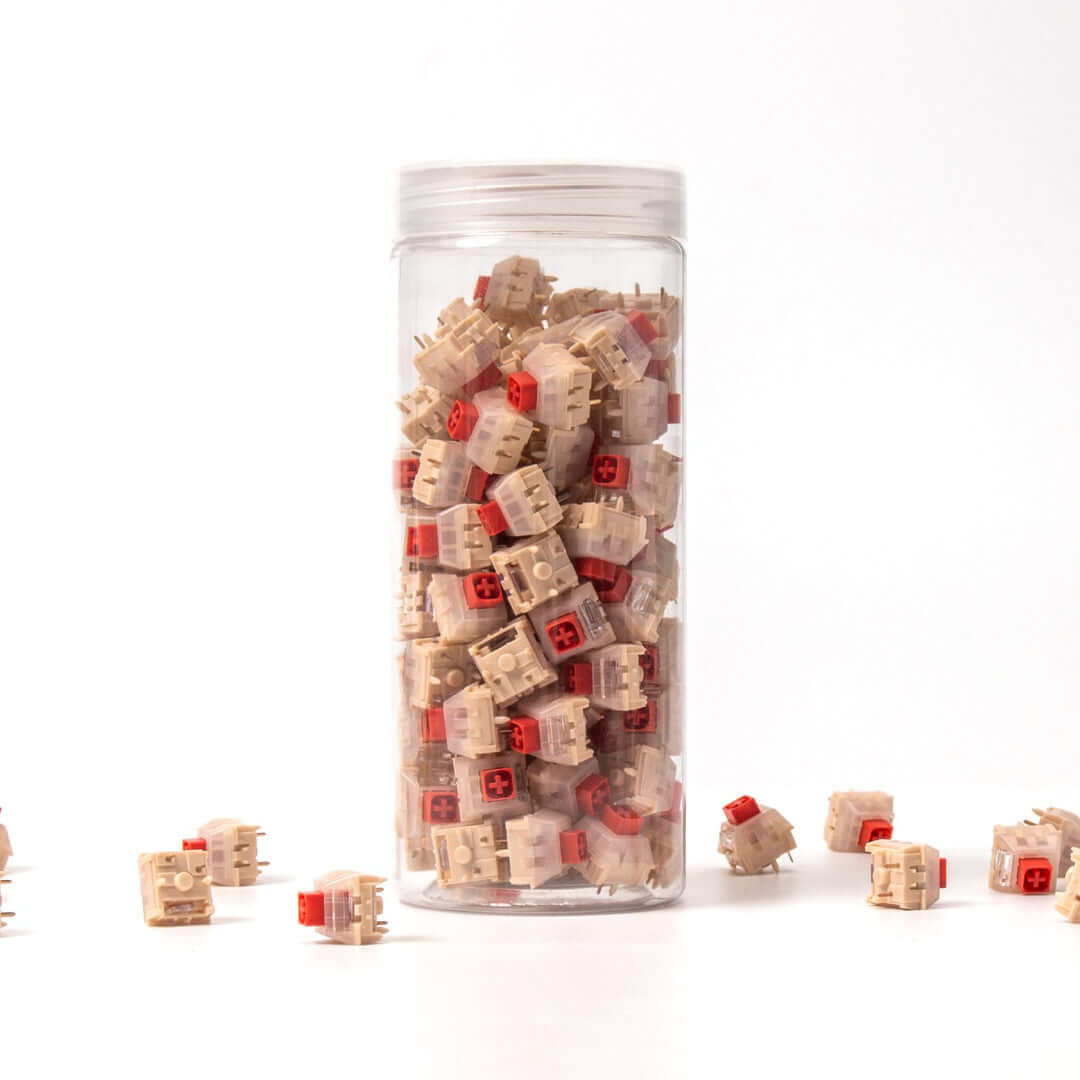 Switche Do Klawiatury Mechanicznej Kailh Red Bean Pudding Box Switch 110 szt.