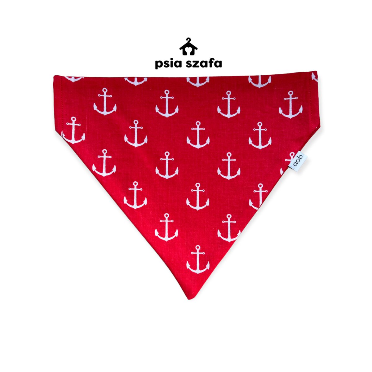 Dwustronna bandana dla psa Kotwice rozmiar S