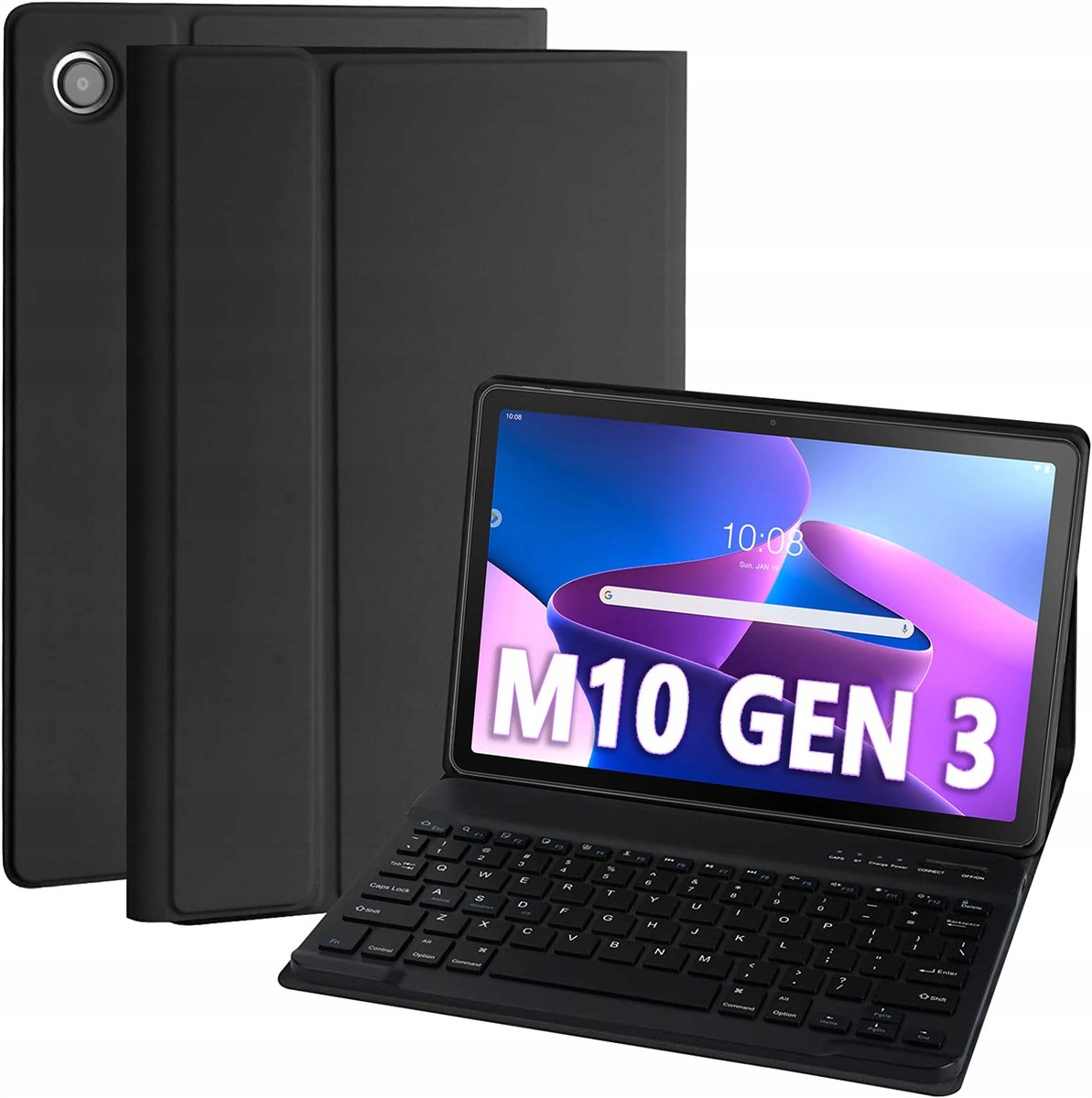 Etui Klawiatura Do Lenovo M10 Plus 3 Gen 10.6 | Czarny