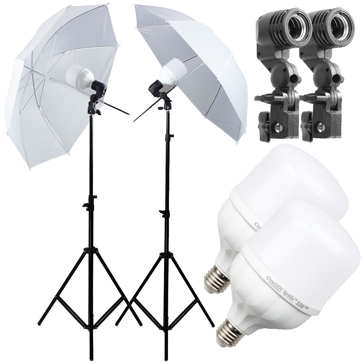 Lumifi  zestaw 2 lamp 100 LED z parasolkami 84cm
