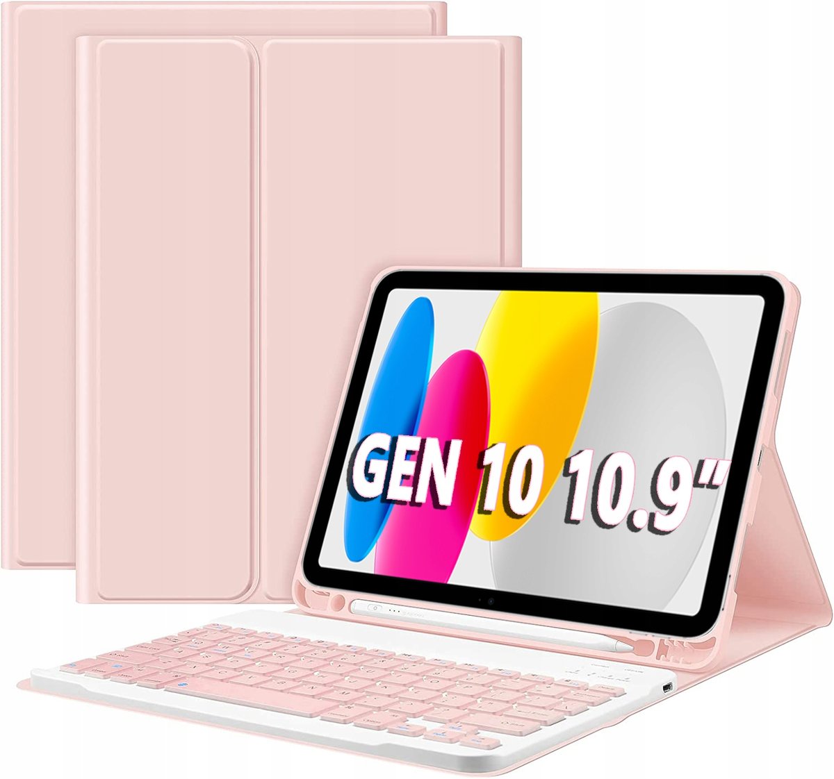 Etui Klawiatura Apple Ipad 10.9 Gen 10 2022 A2696 | Różowy