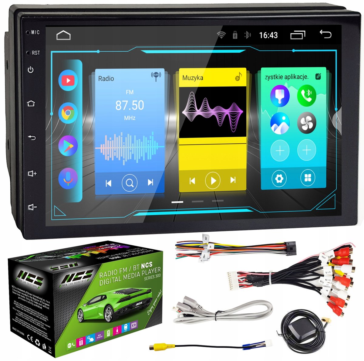 Radio Samochodowe 2 Din Android Gps Bluetooth 2Gb