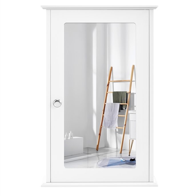 Szafka Łazienkowa Z Lustrem Wisząca Ścienna 34 X 15 X 51 cm