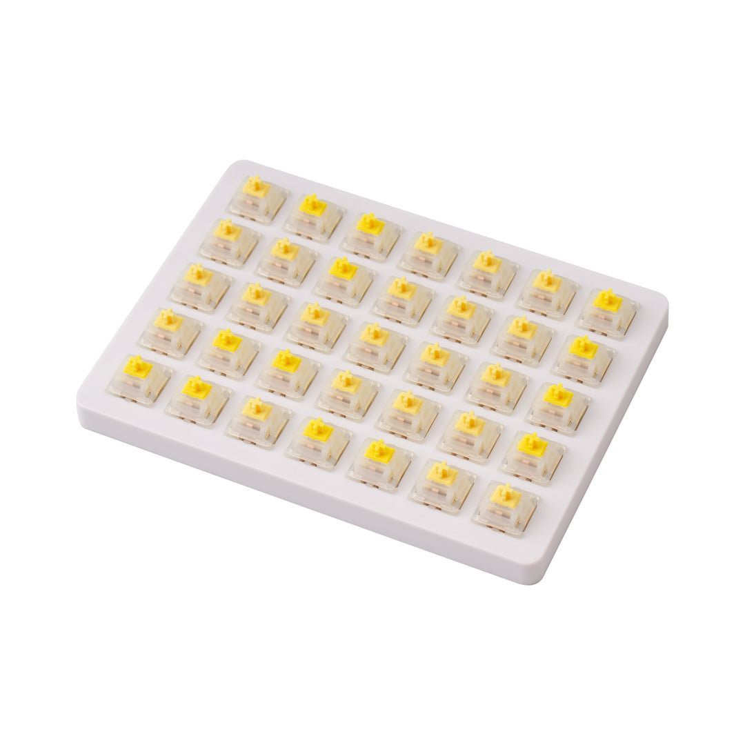 Switche Do Klawiatury Mechanicznej Gateron Cap V2 Switch Set Cap Milky-Yellow 35 szt.