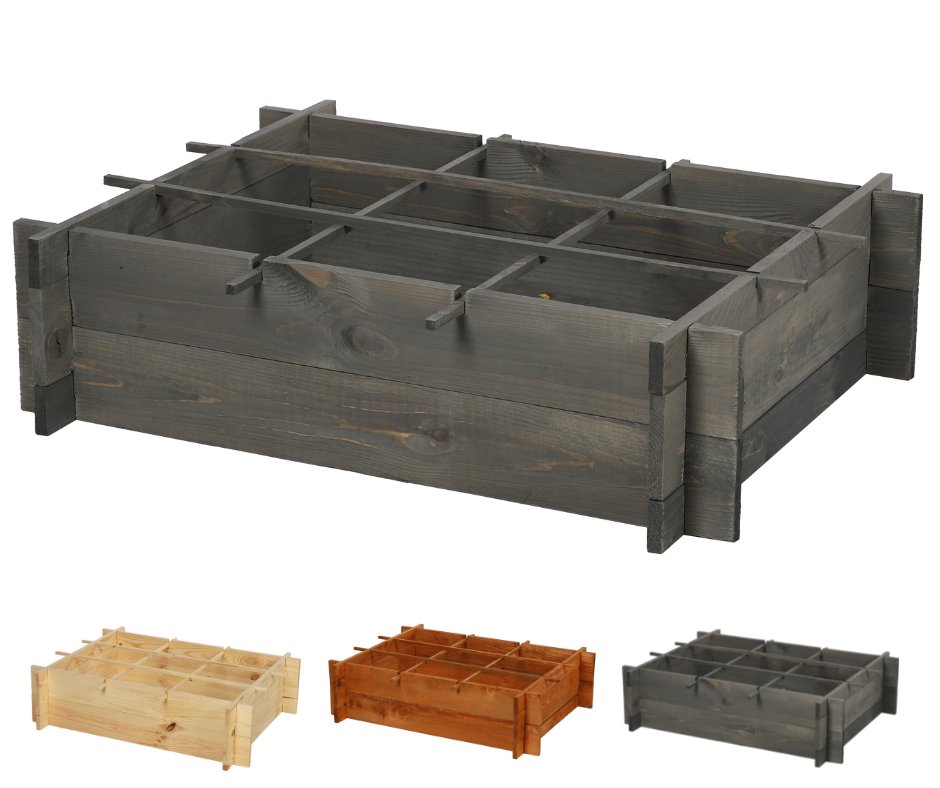 Drewniana grządka ogrodowa podwyższana Warzywnik ZP05 60x78 cm Szara / Wamar-Sosenka