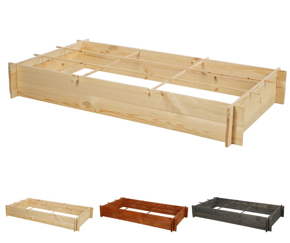 Drewniana grządka ogrodowa podwyższana Warzywnik ZP05 80x148 cm Naturalna / Wamar-Sosenka