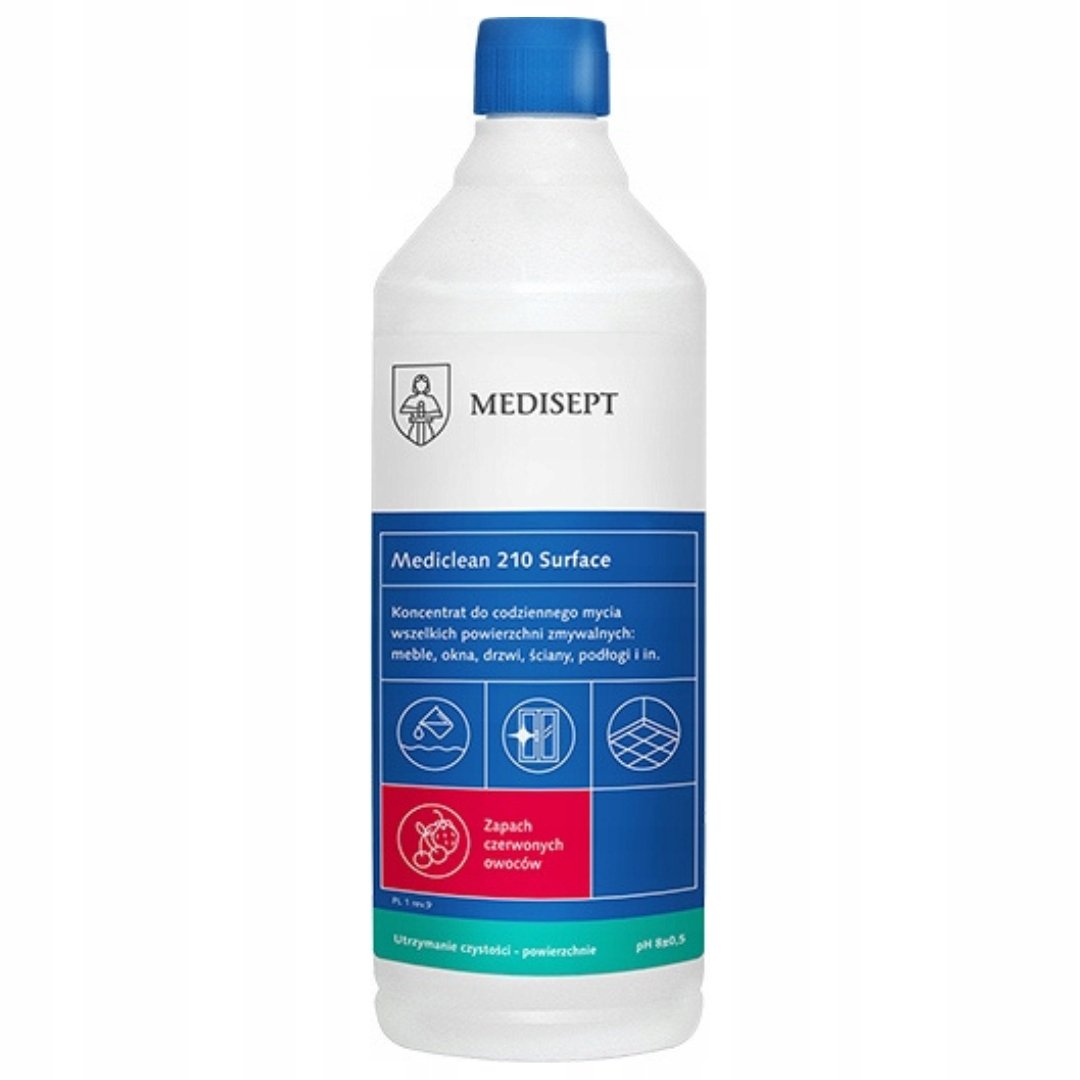 Medi-Sept Preparat do mycia powierzchni zmywalnych MEDICLEAN MC210 1l czerwone owoce 149535
