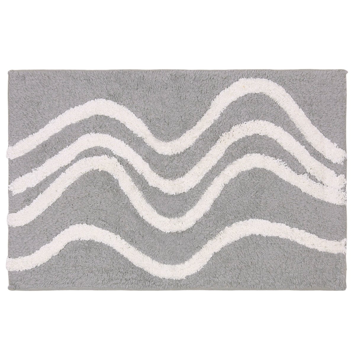 Szaro-biały dywanik łazienkowy, bawełniany, mały 60x40 cm Uniwersalny