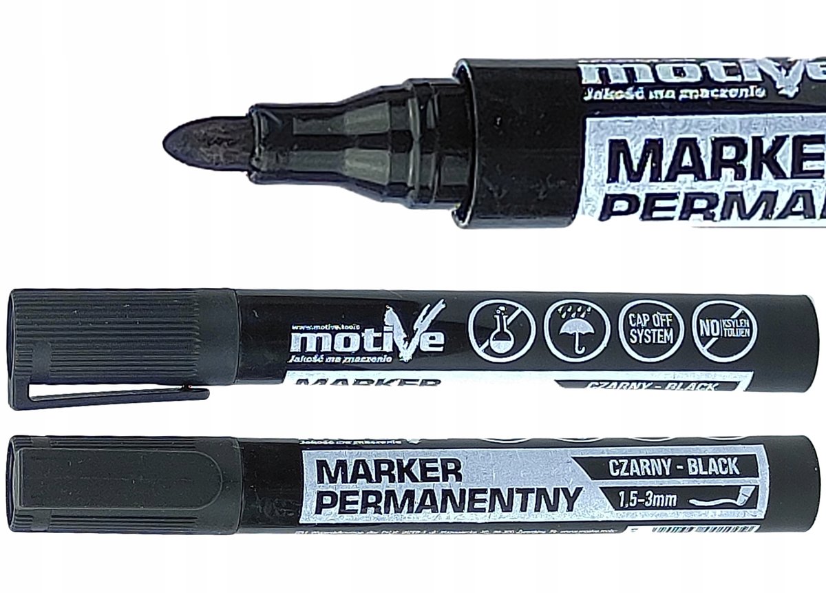 MOTIVE INTER-S CZARNY MARKER PERMANENTNY