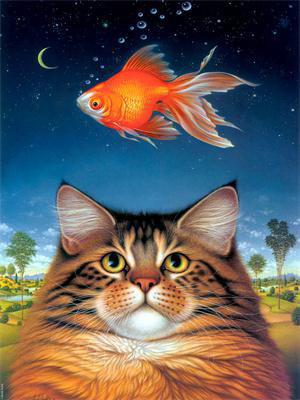 JU-PITER, Diamentowa mozaika kotek z rybką 60768