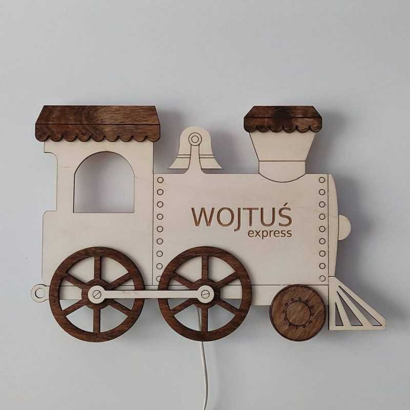 Lampka Lokomotywa Z Imieniem Led/Drevniane.Pl