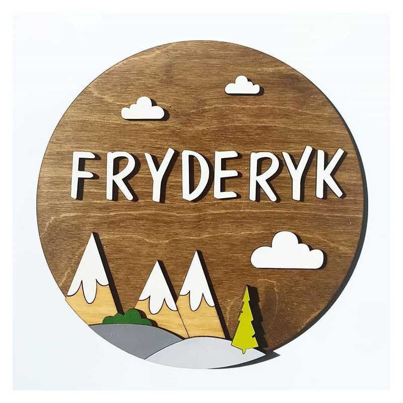Lampka Krajobraz Z Imieniem Led/Drevniane.Pl