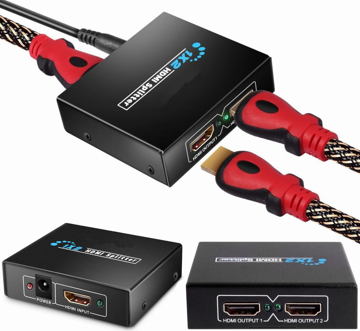 Splitter obrazu 1x2 Full 3D Hd Klonowanie Hdmi