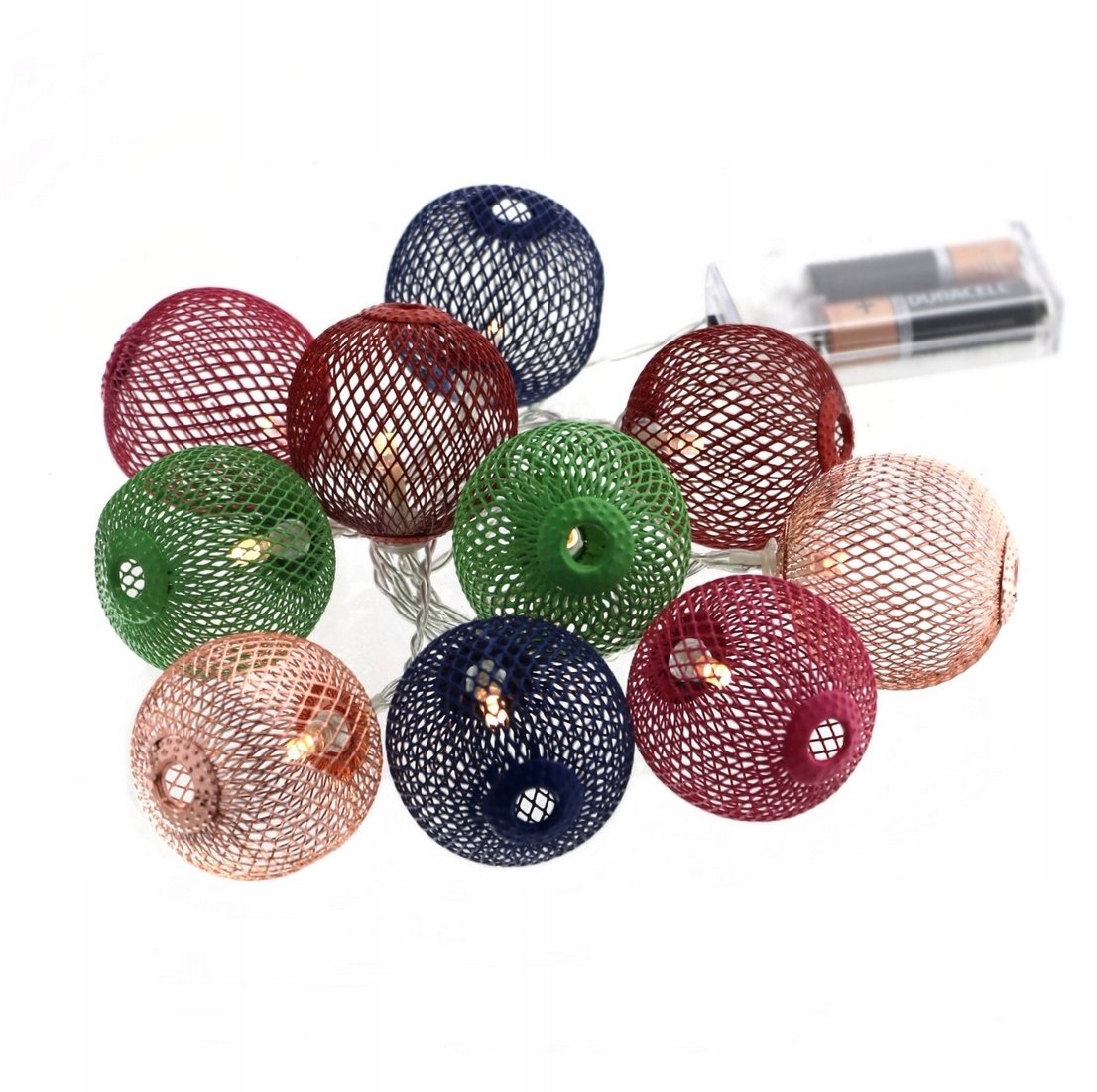 Girlanda Ledowe Lampki Kule Kolor Cotton Metalowe Wewnętrzne