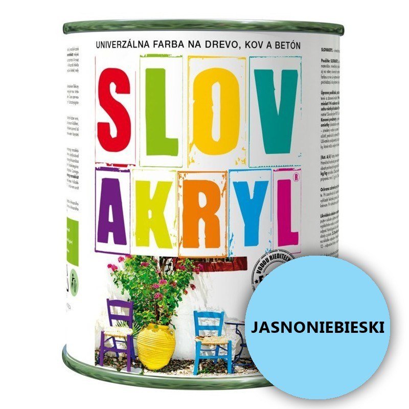 Farba Akryl Z Atestem Dla Dzieci Jasnoniebieski 0,75L