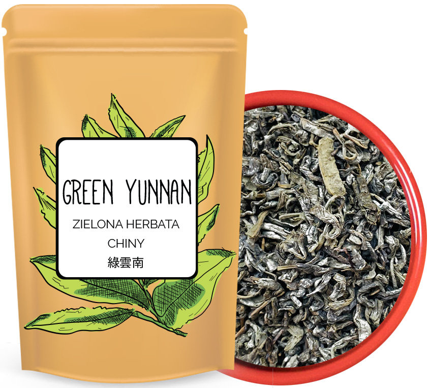 ❣️GREEN YUNNAN❣️ Zielona liściasta chińska herbata z prowincji Junan LEO TEA