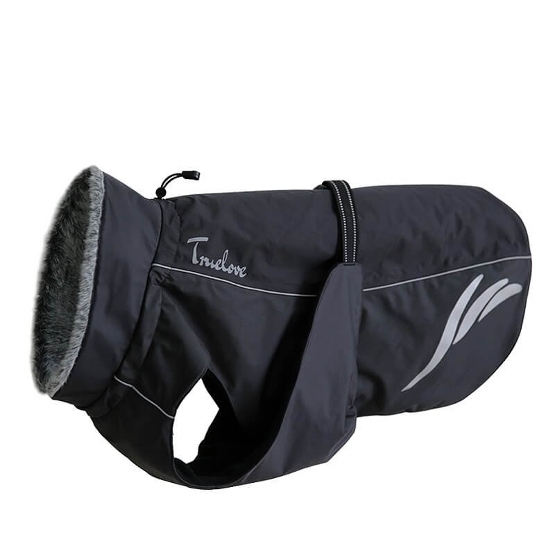 Derka, kurtka zimowa dla psa Truelove Comfort Plus ocieplana czarna 65, Czarny