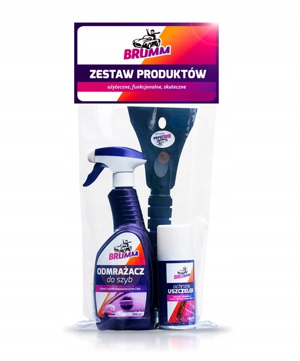 BRUMM ZESTAW ZIMOWY DO AUTA ODMRAŻACZ SKROBACZKA