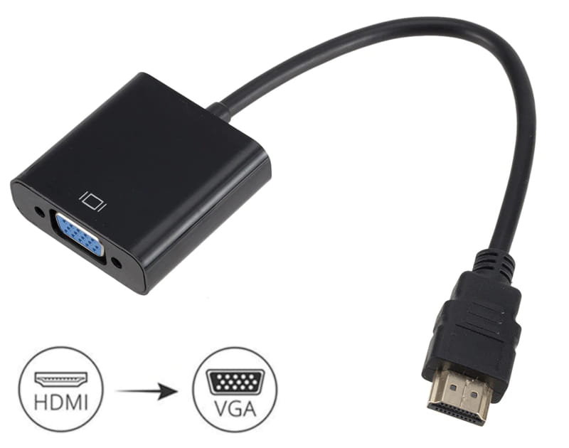 miniHDMI na Vga Przejściówka konwerter Obrazu Tv