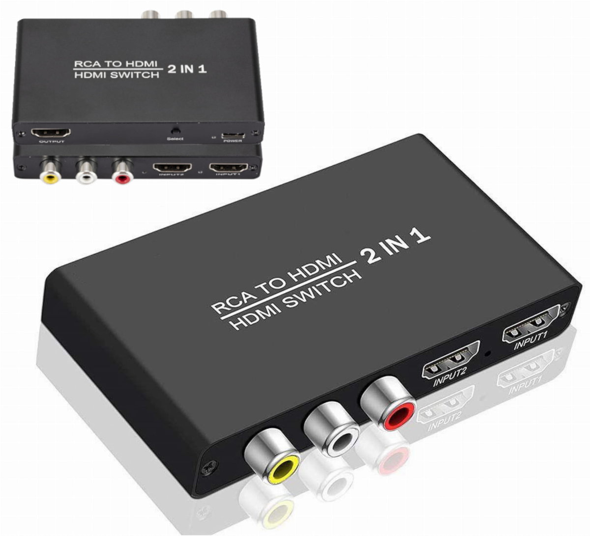 Switch Rca Av Cinch 2X Hdmi Do Hdmi Rozgałęźnik Przejściówka