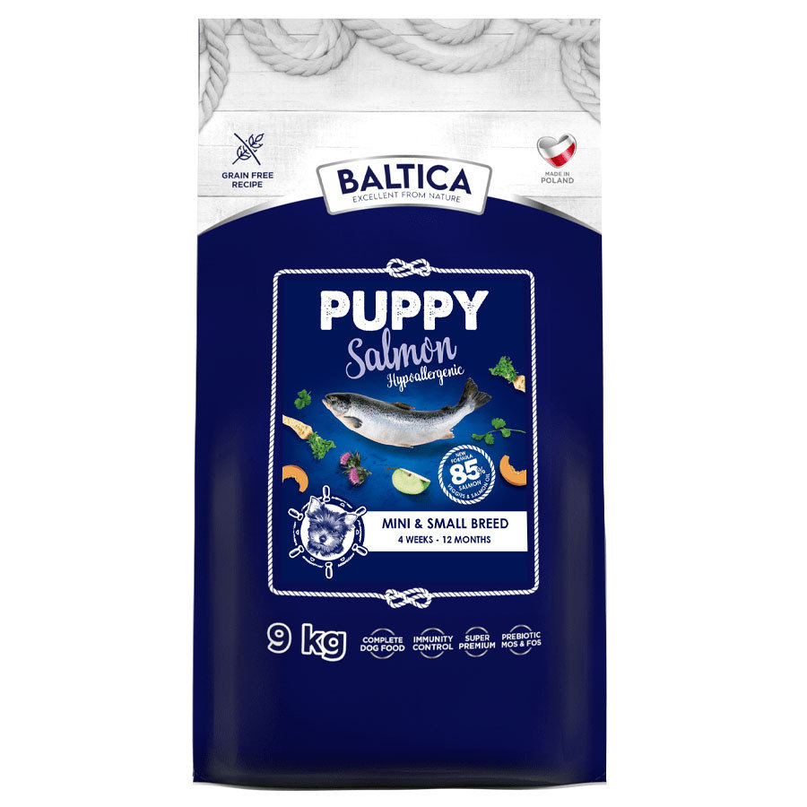 Baltica Puppy Salmon Hypoallergenic  z łososiem dla małych ras XS/S  9kg szczenięta