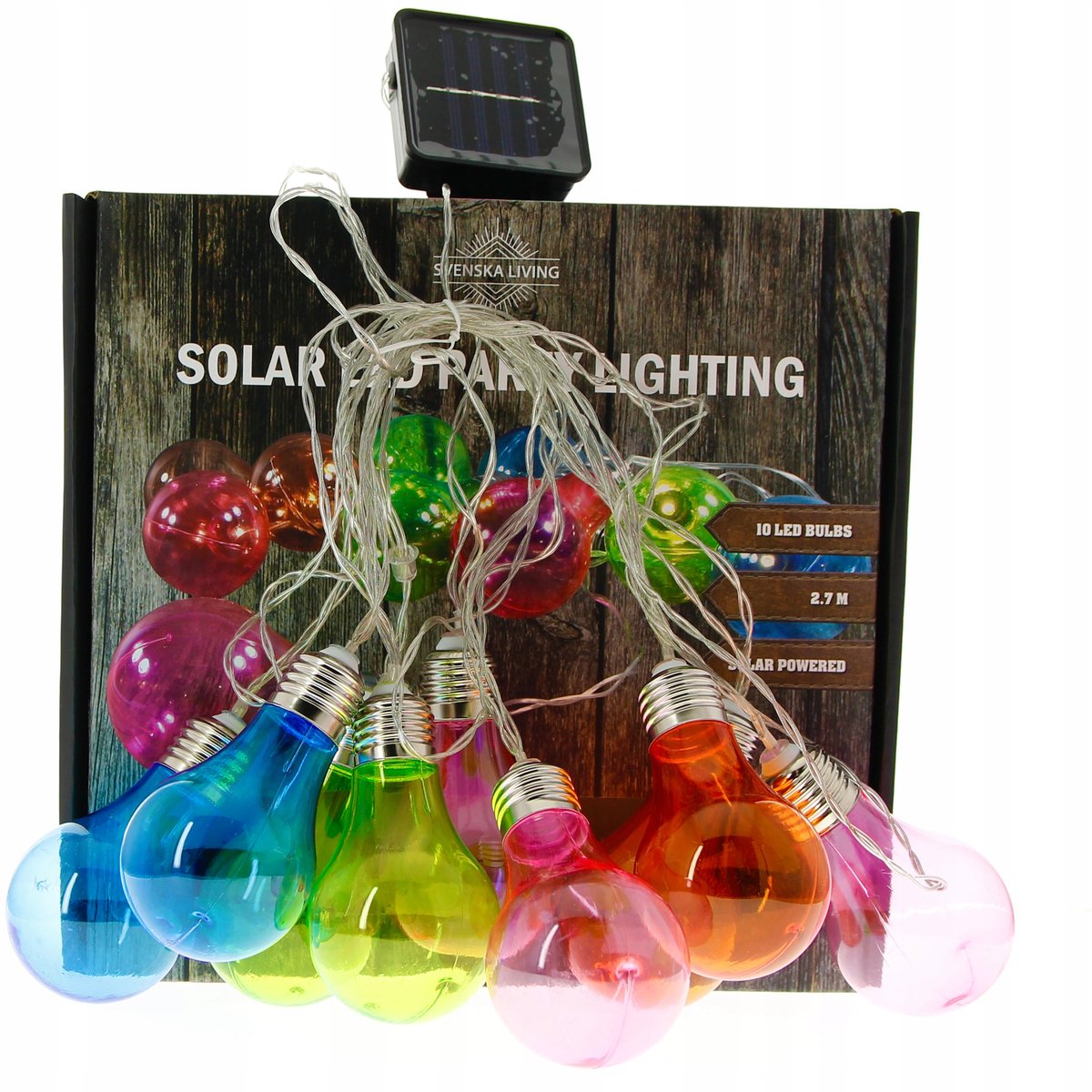Lampki Solarne LED Zewnętrzne Ogrodowe Łańcuch