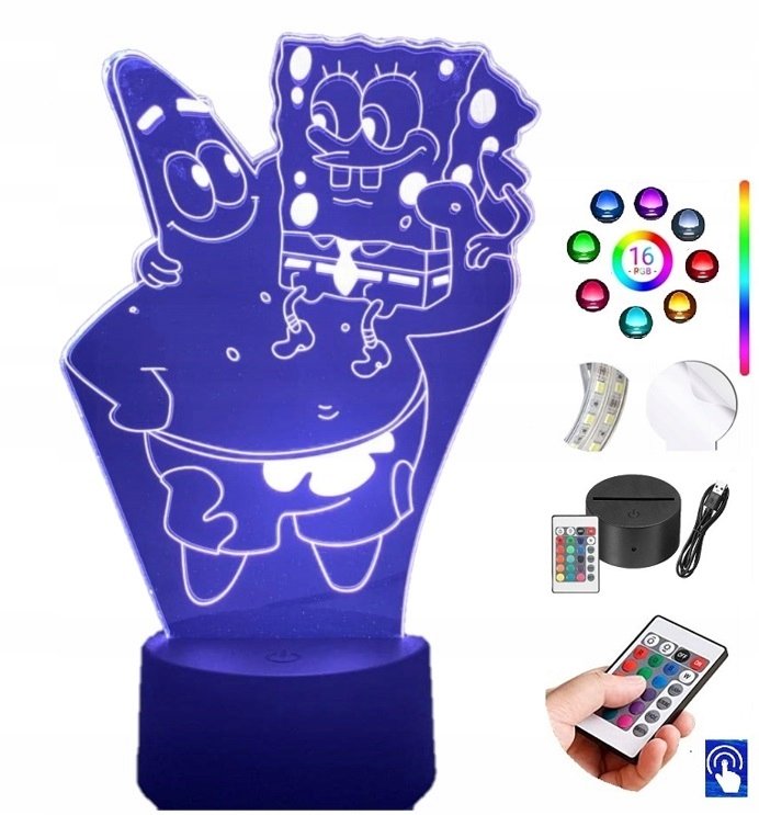 Lampka na biurko Spongebob 16kolorów LED PLEXIDO