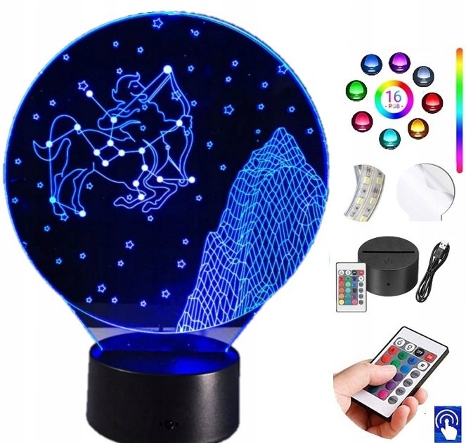 Lampka na biurko Strzelec Znak Zodiaku LED PLEXIDO