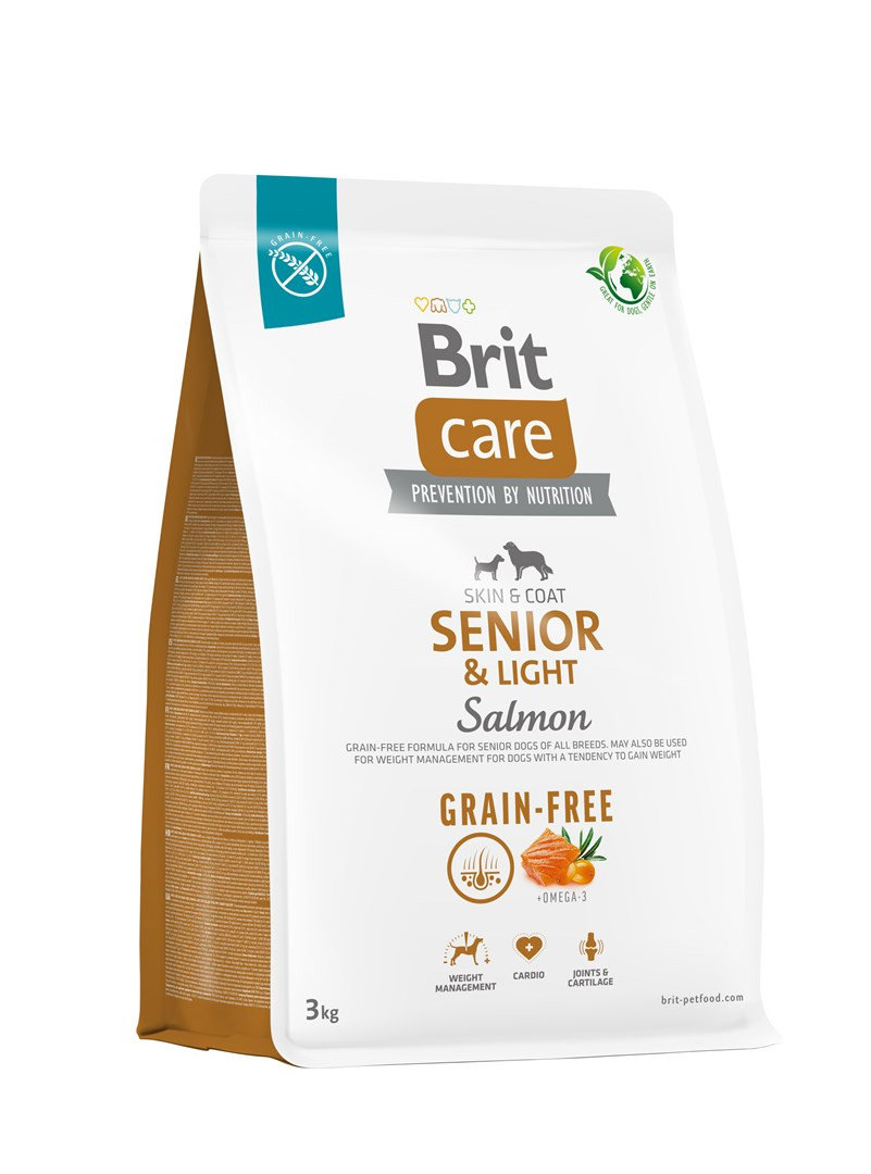Brit Care Dog Grain-Free Senior& light 3 kg Salmon