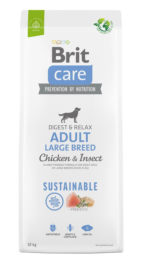 Brit Care Dog Sustainable Adult Chicken&insects Large Breeds 12 kg