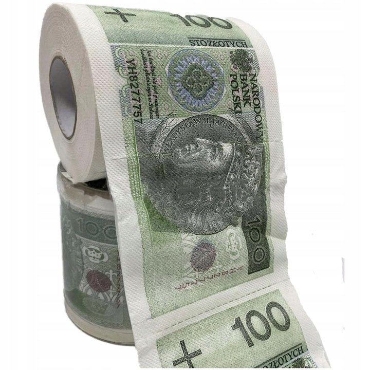 Papier Toaletowy Polski Złoty Sto 100Zł Banknoty