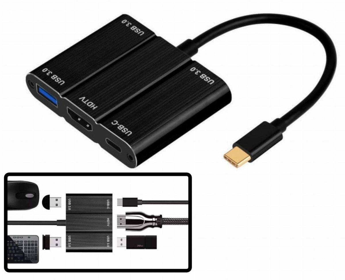 Stacja Dokująca Usb-C Typ 3.1 - 3X Usb 3.0/Hdmi/Usb-C 3.1