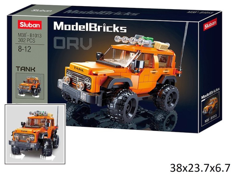 Klocki Sluban Klub Moto Pomarańczowa terenówka 302el. 185795 GAZELO