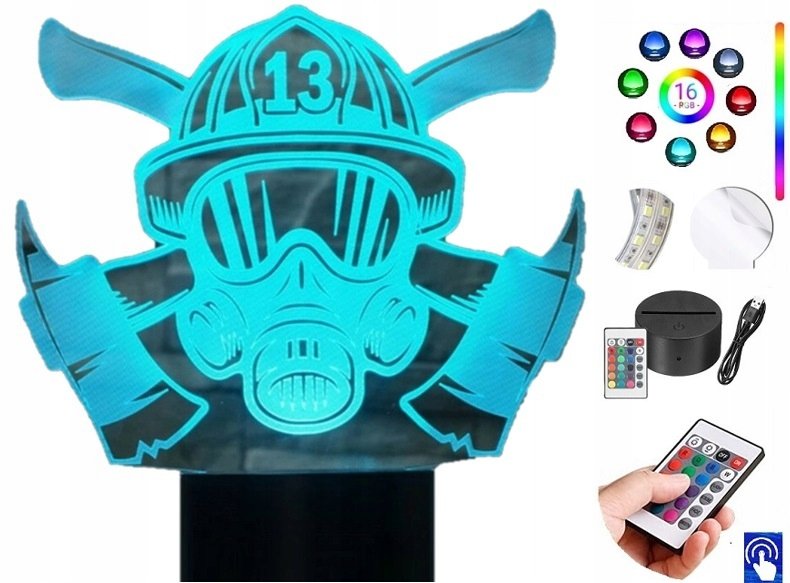 Lampka na biurko Straż Pożarna 16kol LED PLEXIDO