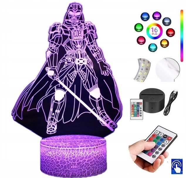 Lampka na biurko Darth Vader 16kolorów LED PLEXIDO
