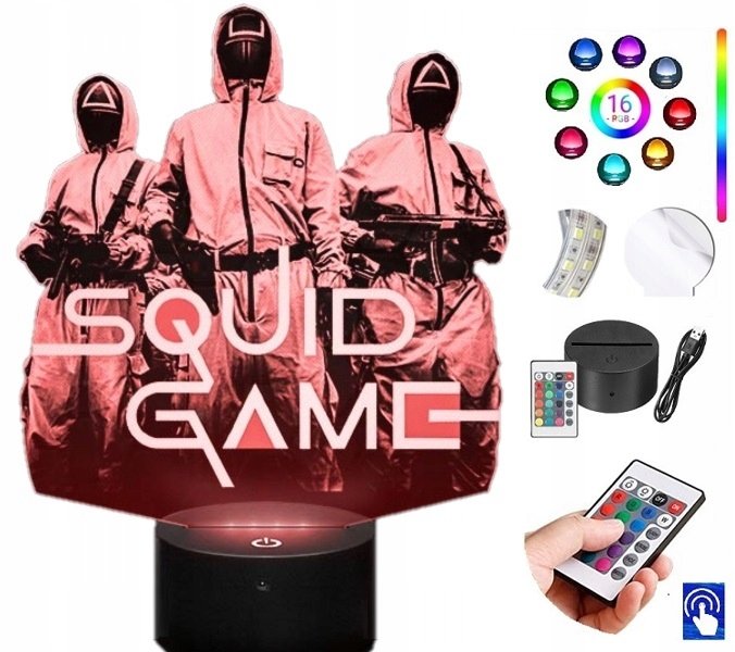 Lampka na biurko Squid Game 16kolorów LED PLEXIDO