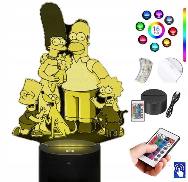 Lampka na biurko Simpsonowie Homer 16 LED PLEXIDO