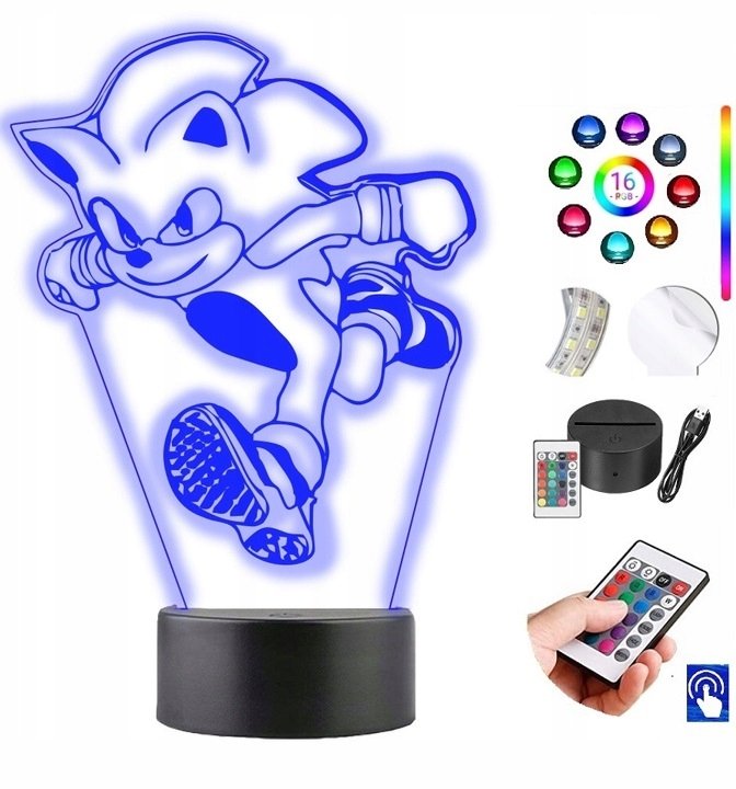 Lampka na biurko Sonic Błyskawica 16k. LED PLEXIDO