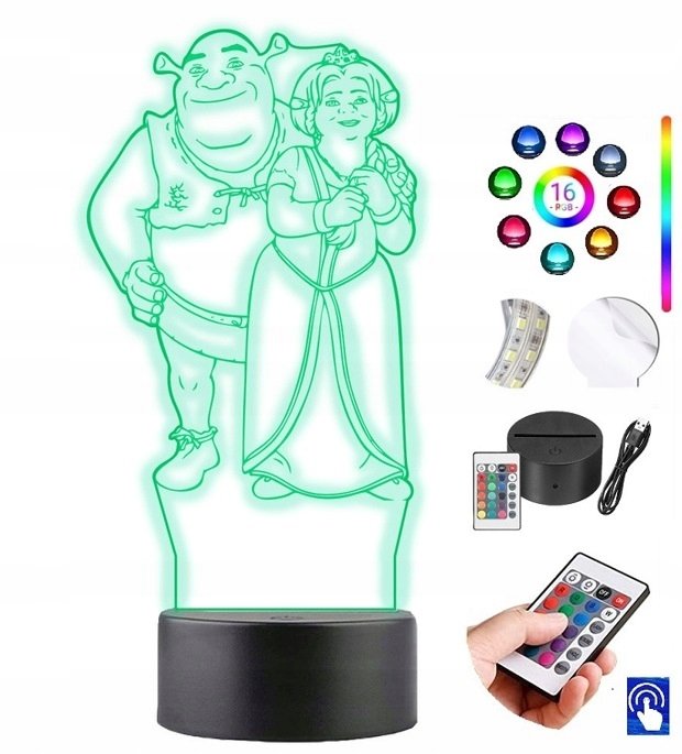Lampka na biurko Shrek Fiona 16kolorów LED PLEXIDO