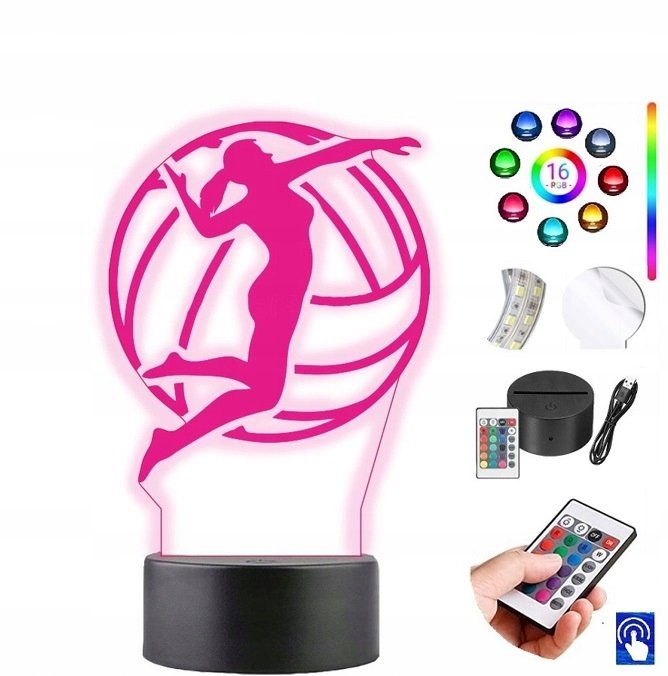 Lampka na biurko Siatkówka 16kolorów LED PLEXIDO