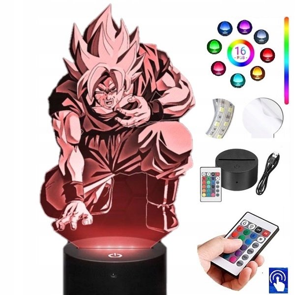 Lampka na biurko Son Goku Dragon Ball LED PLEXIDO