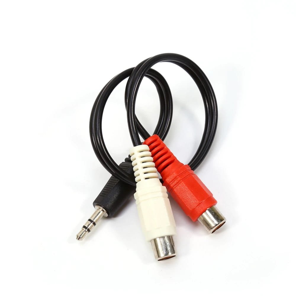 Przejściówka Jack 3,5 mm Męski Na 2 X Rca Chinch Żeński