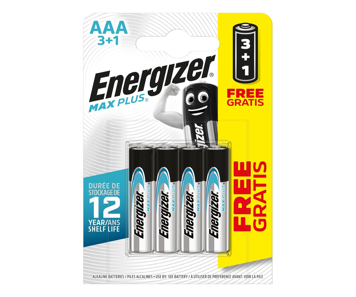 Energizer 4 x bateria alkaliczna MAX Plus LR03/AAA blister