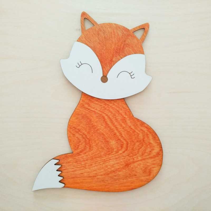 Lampka Lisek Z Ogonkiem LED/Drevniane.Pl