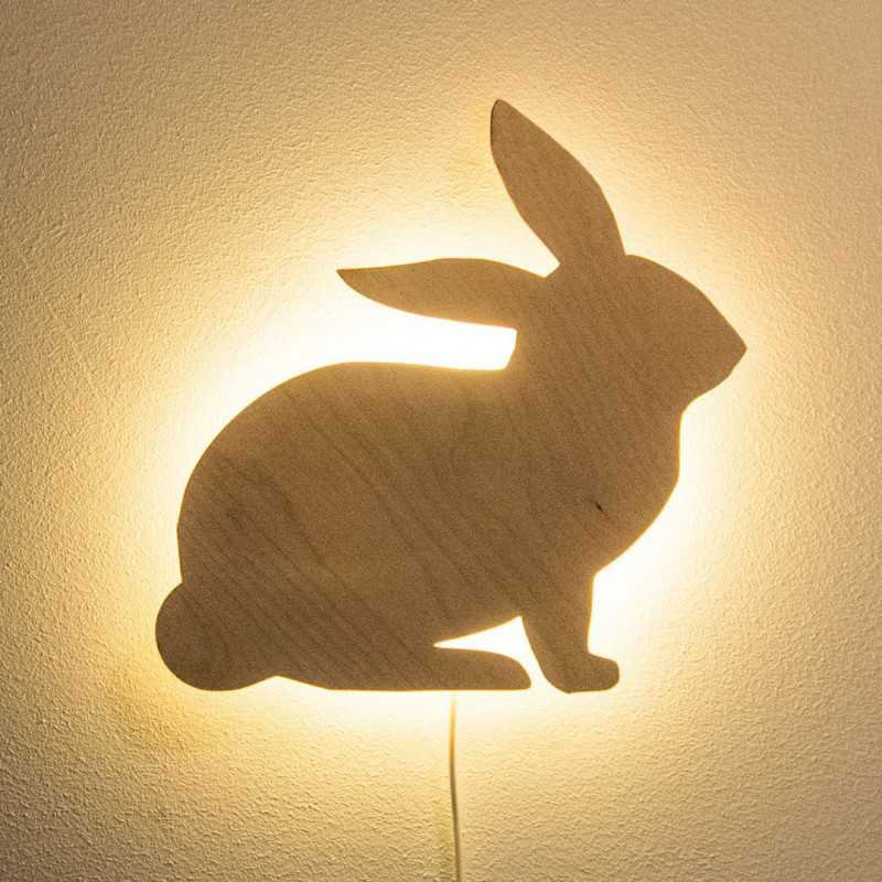 Lampka Zajączek LED/Drevniane.Pl