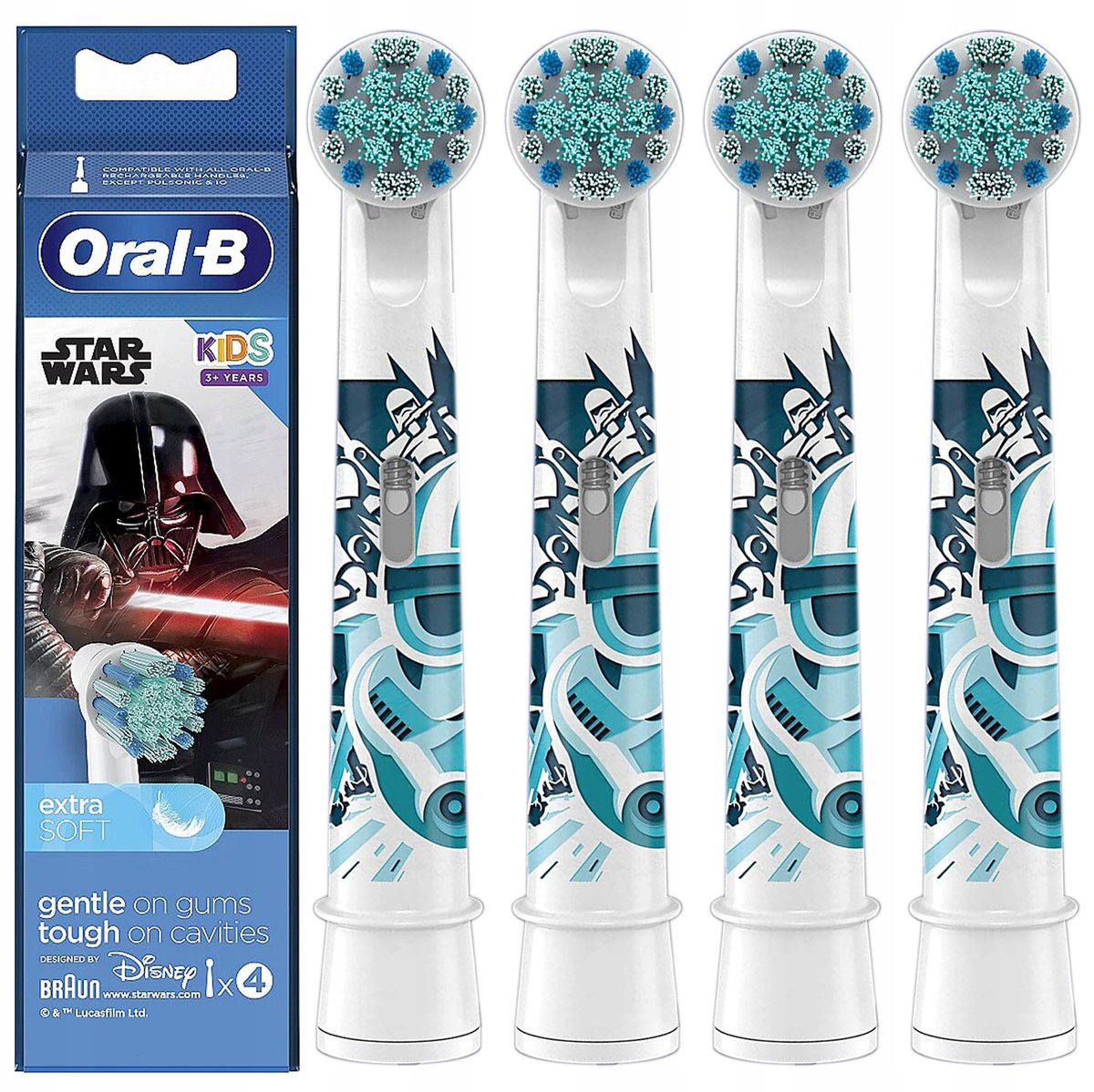 4X Końcówka Oral-B Eb10S Star Wars