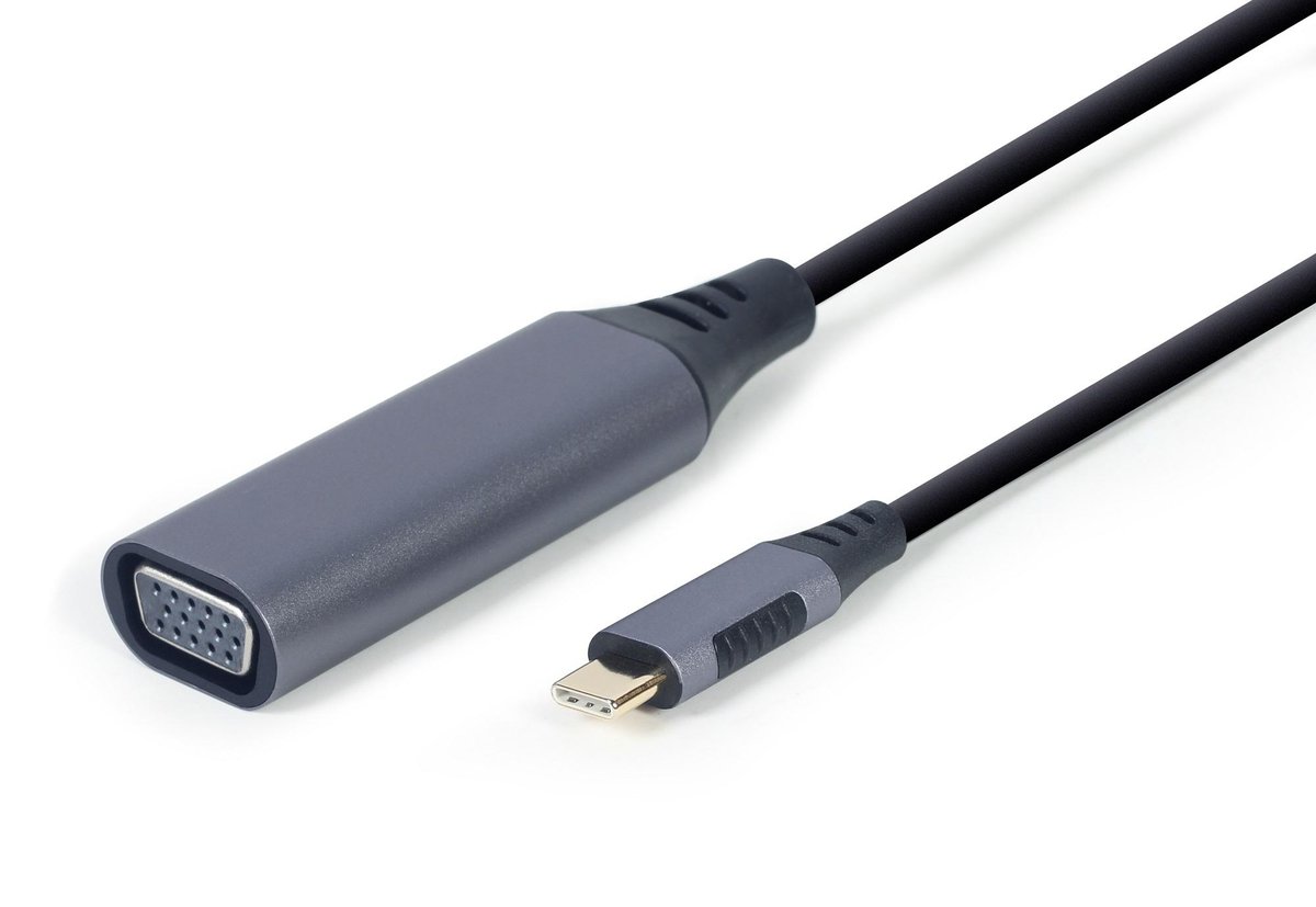 Gembird ADAPTER USB TYP-C DO VGA NA KABLU, KOLOR SZARY A-USB3C-VGA-01