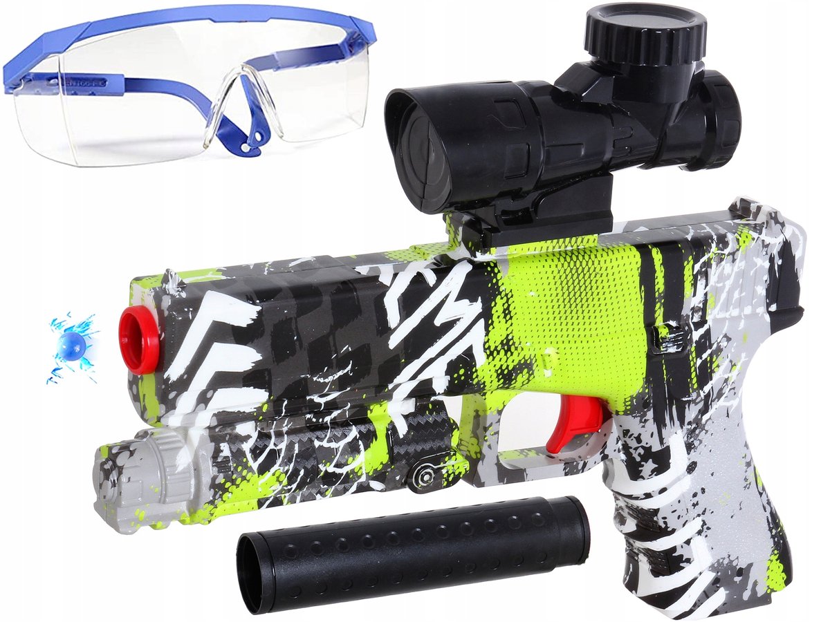 Pistolet Na Kulki Żelowe Okulary Karabin Automat