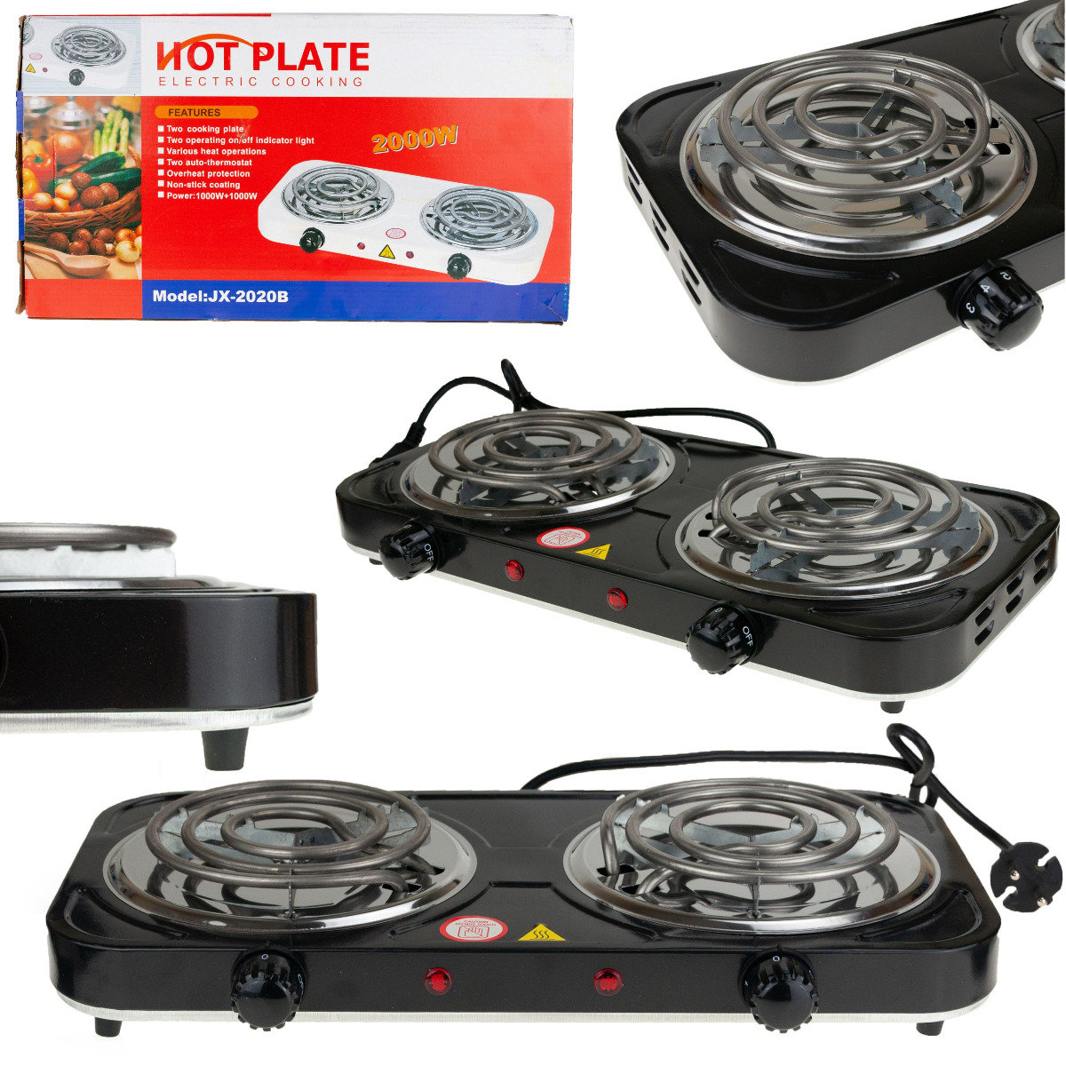 Kuchenka Elektryczna Dwupalnikowa Turystyczna 2000W